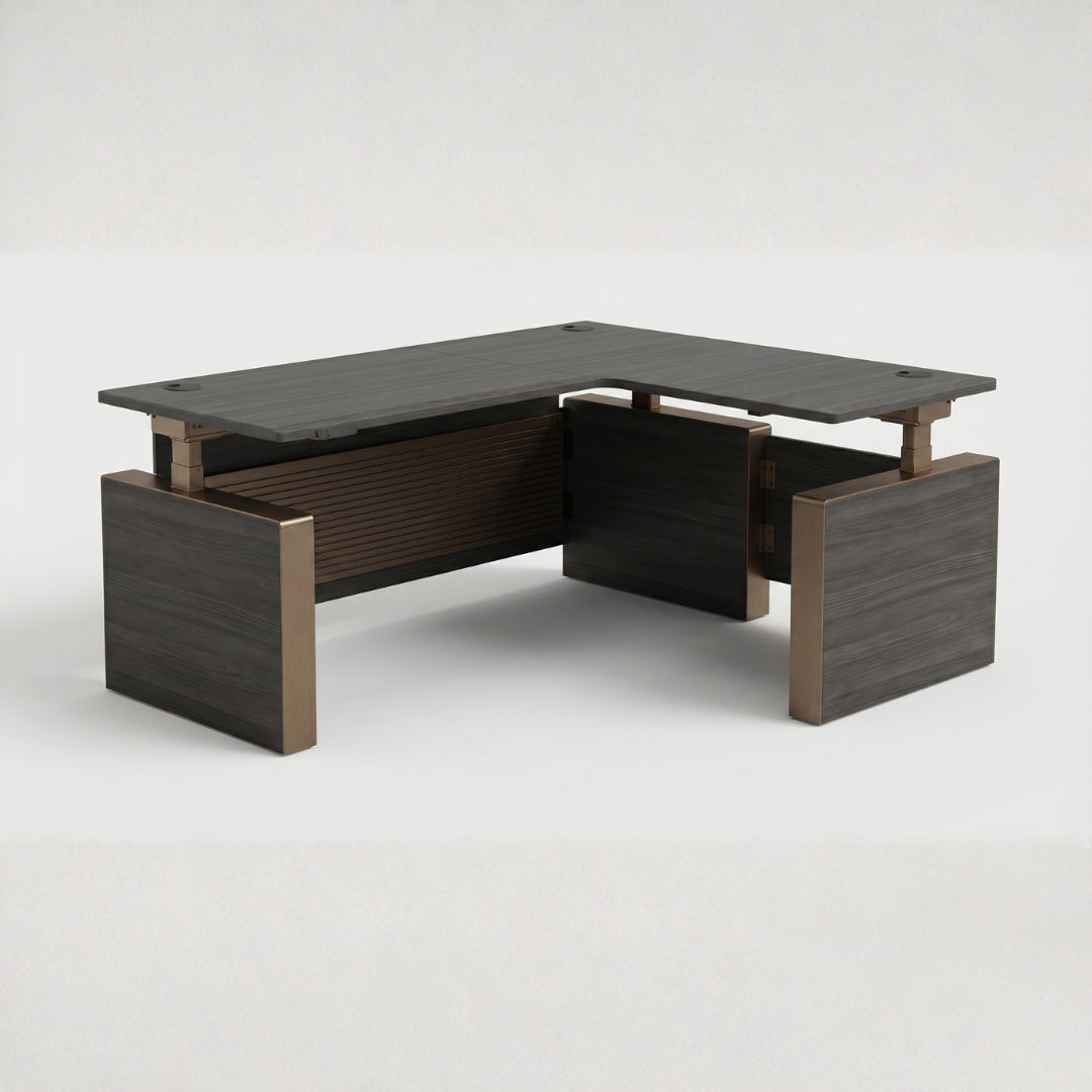 Ilume Facet — L-Shape Executive Standing Desk