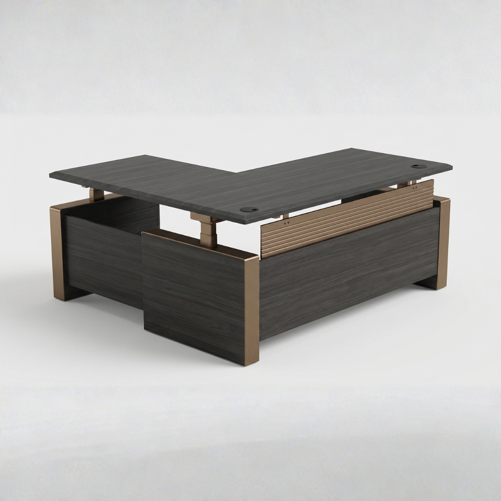 Ilume Facet — L-Shape Executive Standing Desk