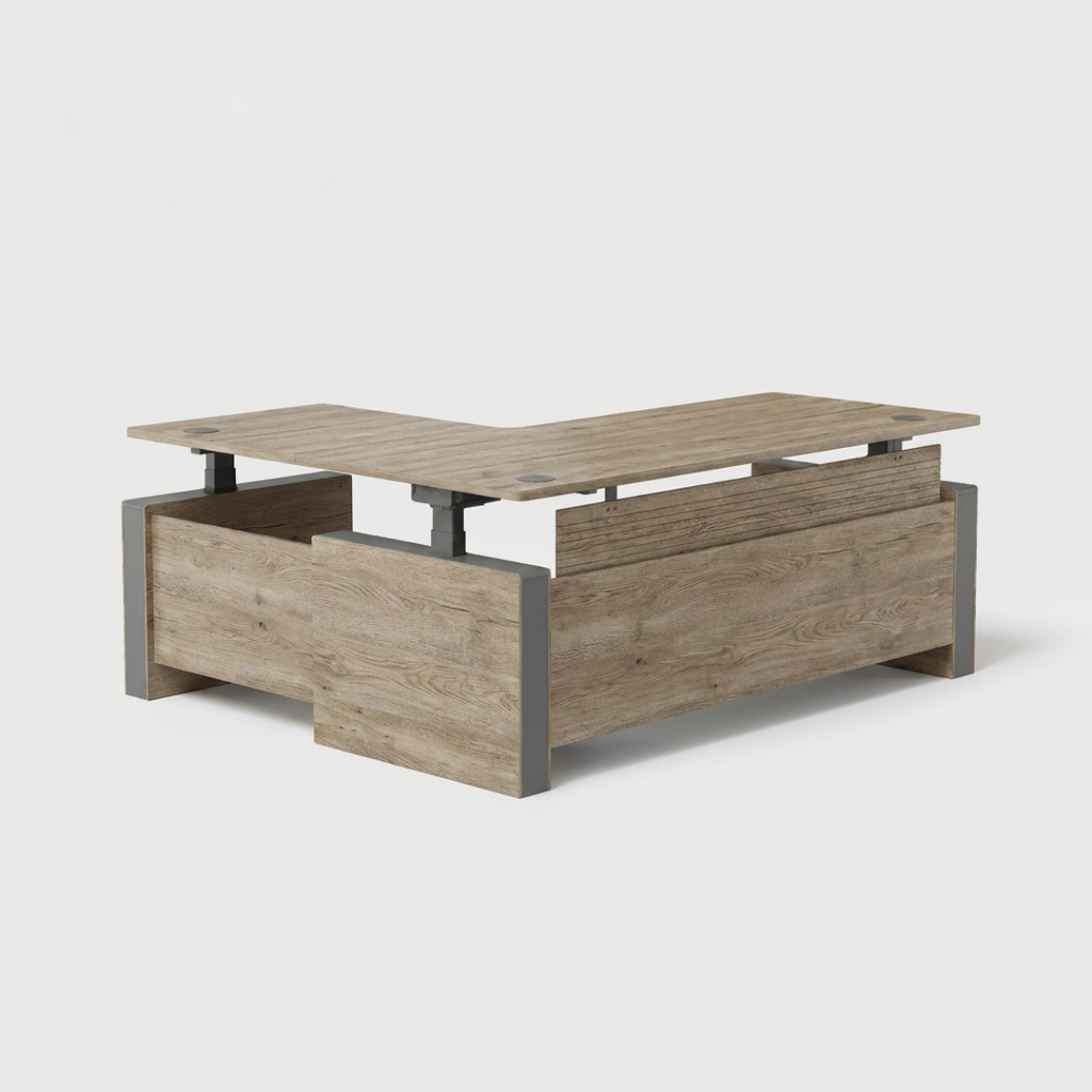 Ilume Facet — L-Shape Executive Standing Desk