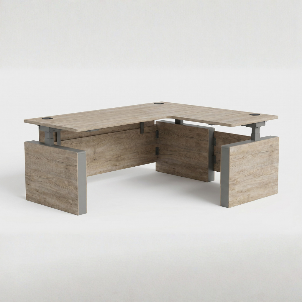 Ilume Facet — L-Shape Executive Standing Desk