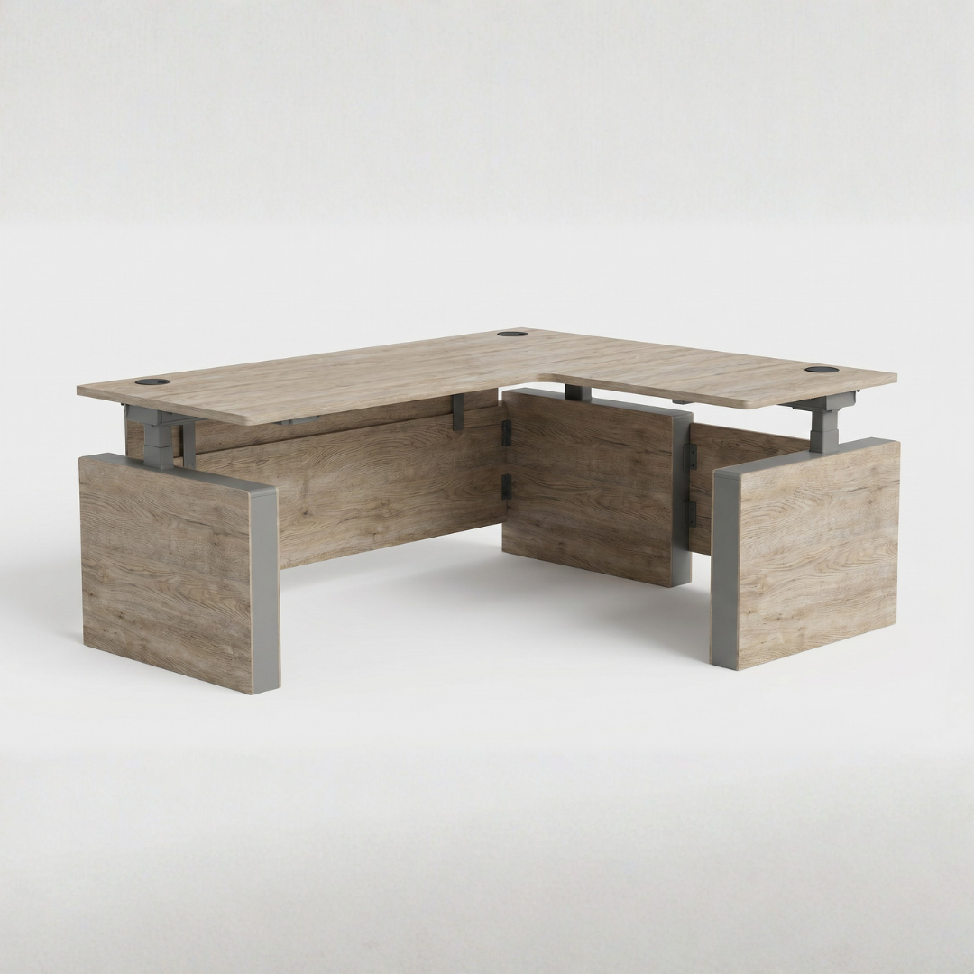 Ilume Facet — L-Shape Executive Standing Desk