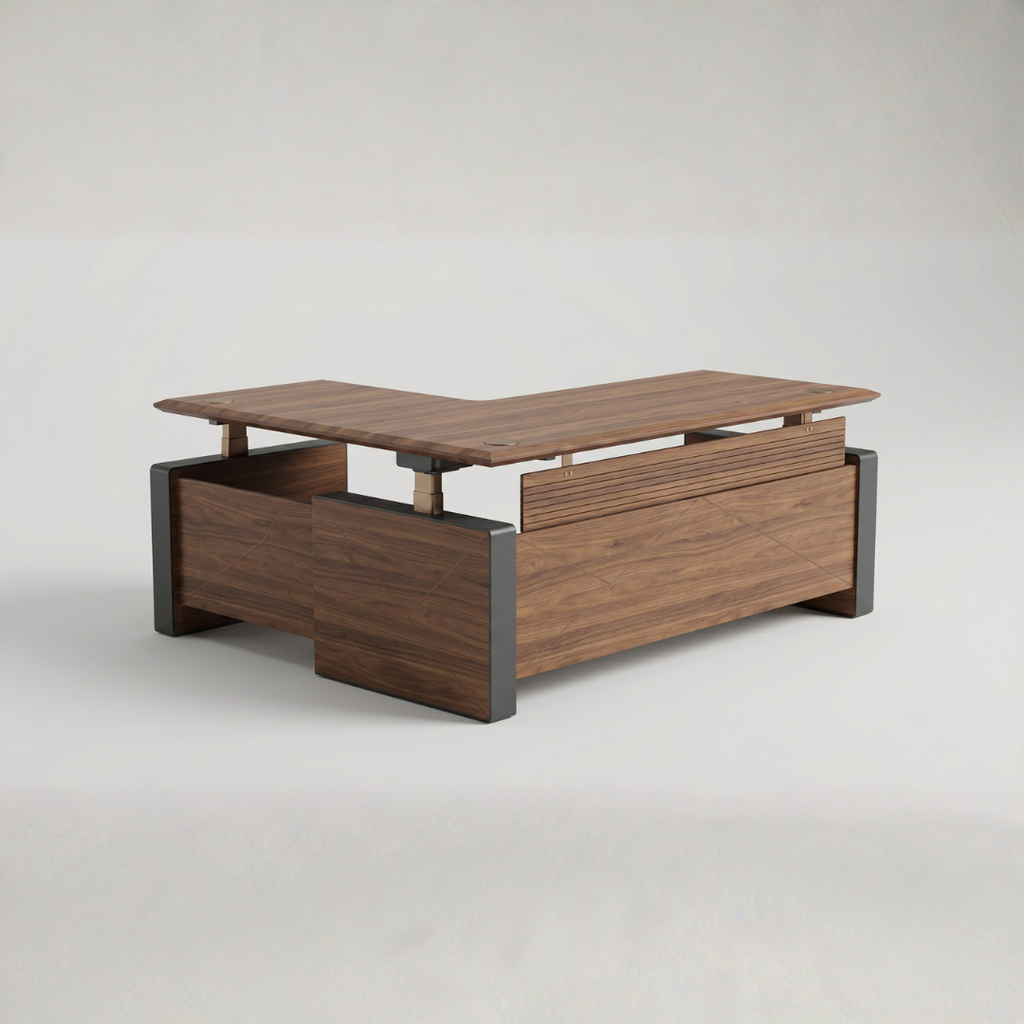 Ilume Facet — L-Shape Executive Standing Desk