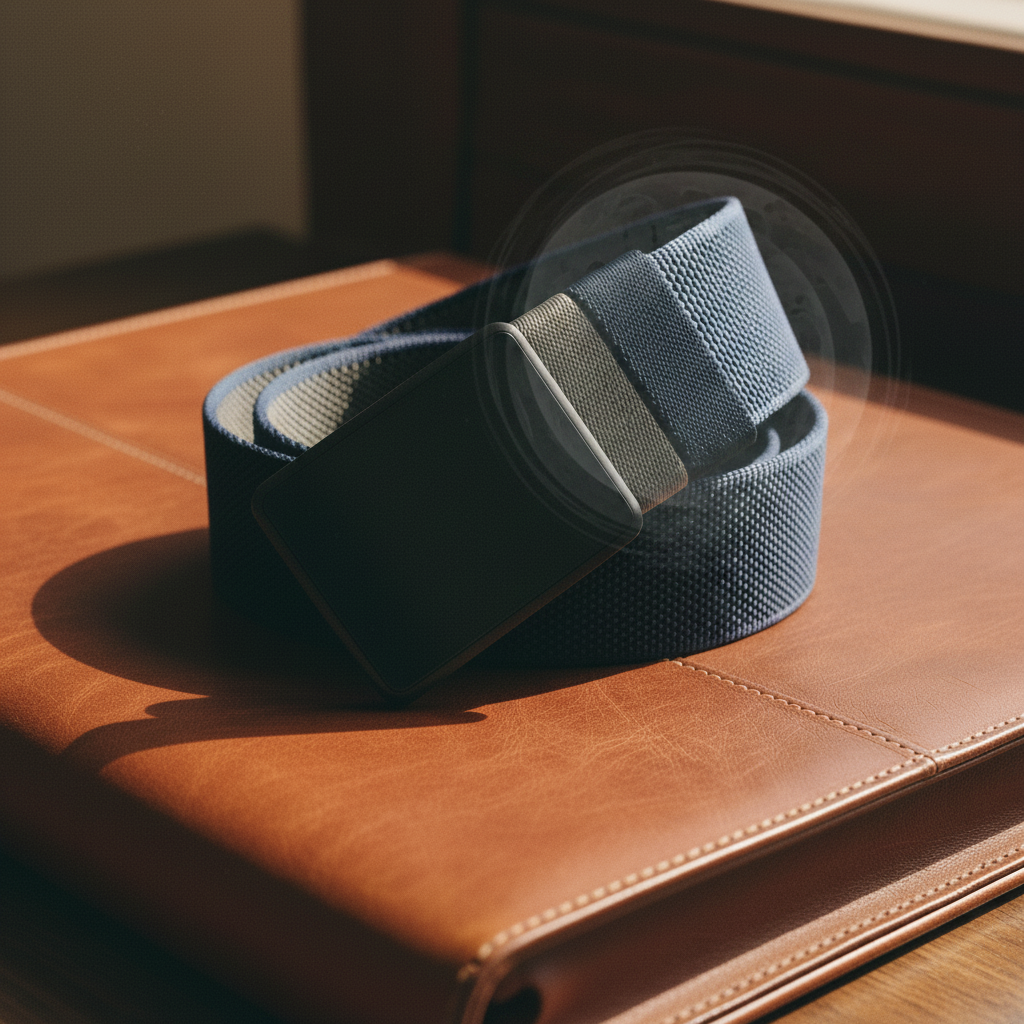 The Lattice buckle captured mid-rotation with motion blur