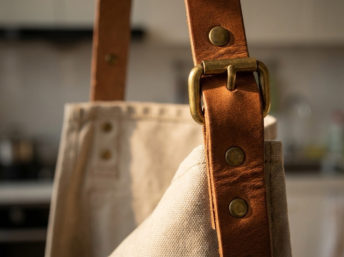 Solid brass hardware detail